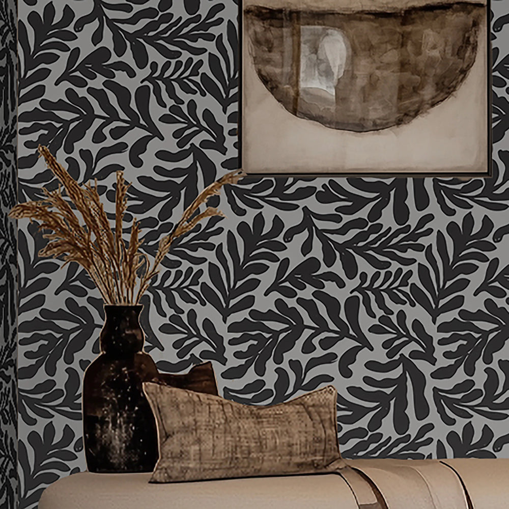 Geometric wallpaper pattern installation