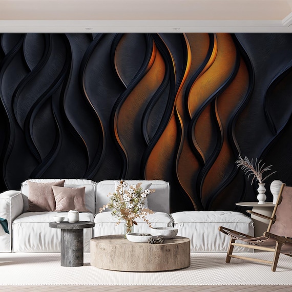 Professional wallpaper installation in a residential home